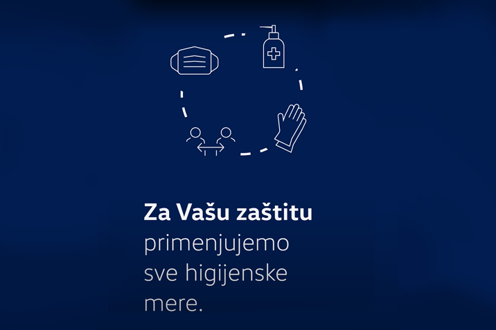 Za Vašu zaštitu primenjujemo sve higijenske mere.